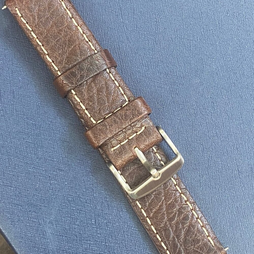 18mm Classic brown Leather Watch Band Strap with pins